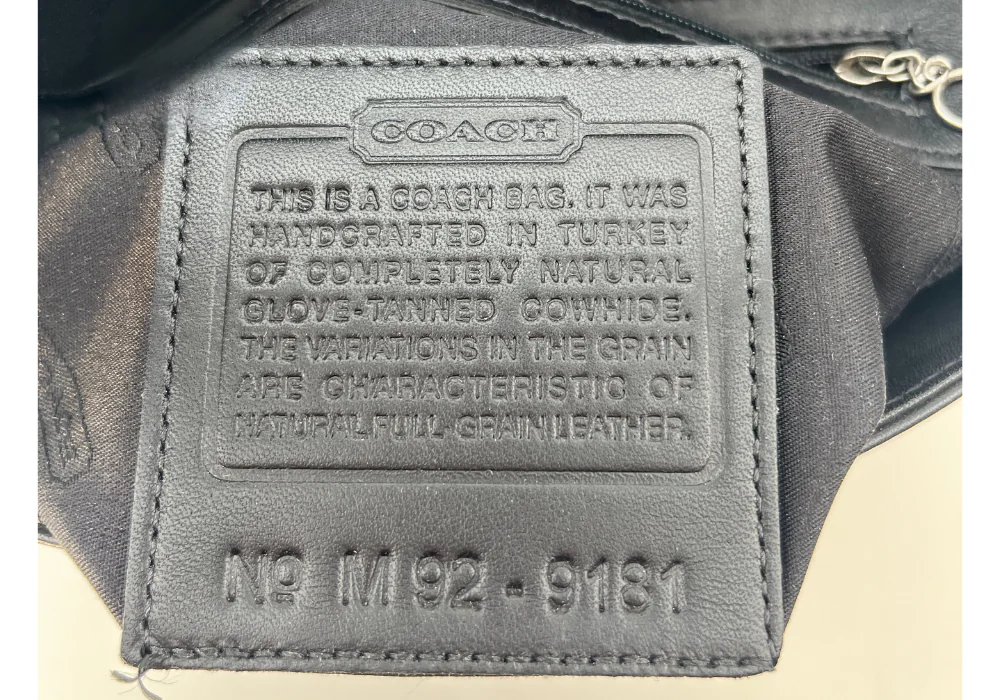 Coach bag made in Turkey